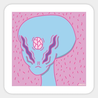 Crystal Alien Sticker